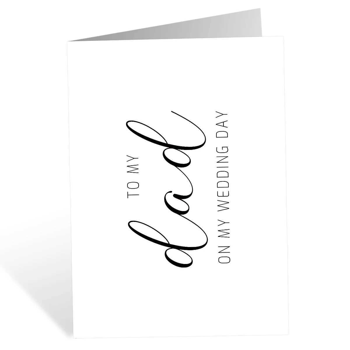 To My Dad On My Wedding Day Card With EnvelopeWedding Day Greeting Card for FatherThank You Cards for Dad from Bride or Groom G251119