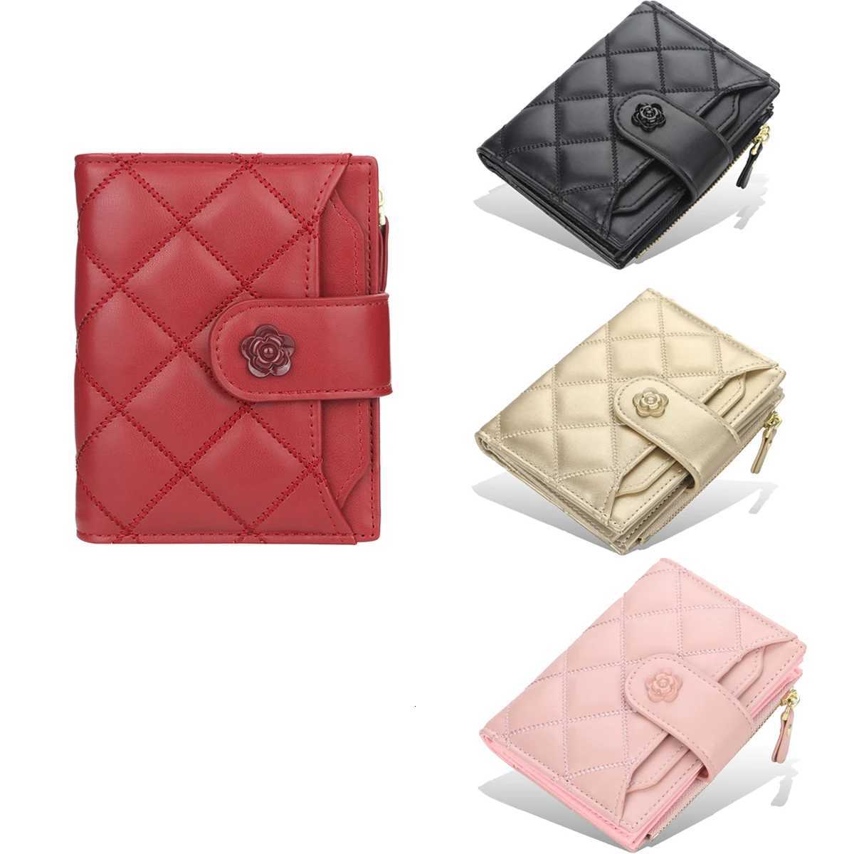 PU Fashion Womens Bear Short Wallet Buckle Cartoon Printed Wallet Multi Card Position Coin Purse Zipper Card HoldeT251119