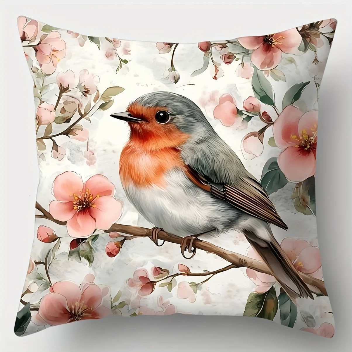 4pcs Set Sofa Case Happy on Top of The Branch Case 177 Inches 177 Inches Single-Sided Print Home DecoratiM251119