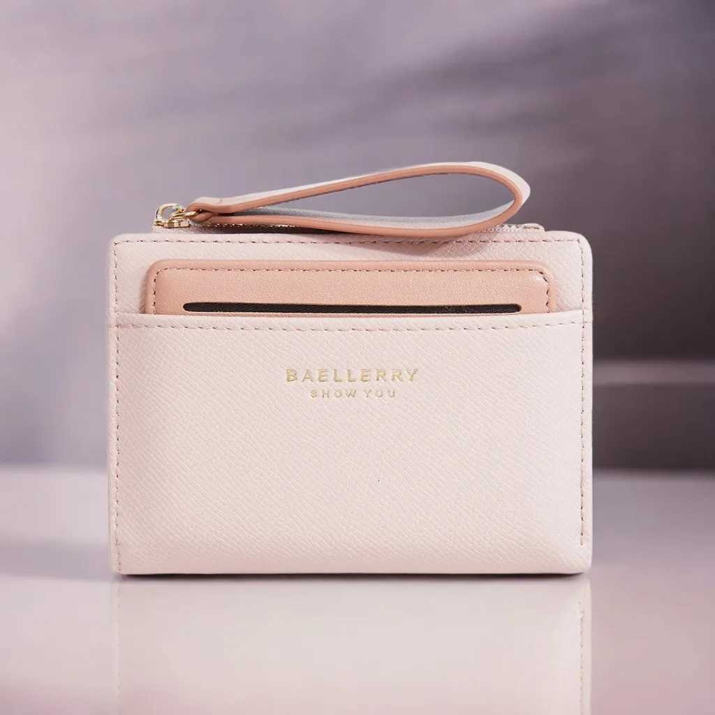 Womens Short Wallet with 8 Card Slots Zipper Coin Pocket - Blocking Multi-Function Purse New DesignT251119