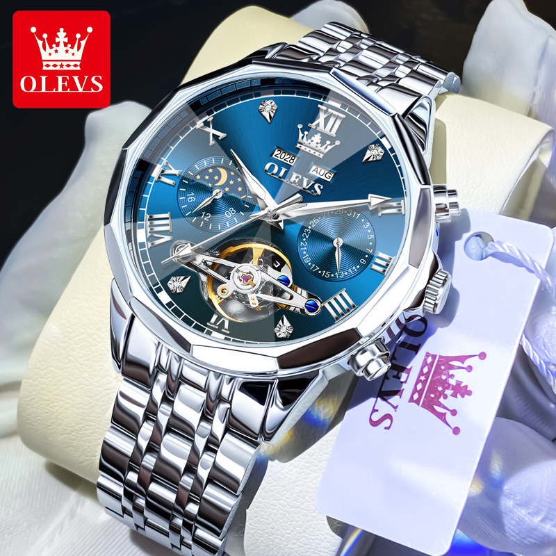 OLEVS Designer Celebrity Endorsed Watches Multi Functional Skeleton Best-selling Luminous Mechanical Watches Watches Men's Watches Free Shipping 