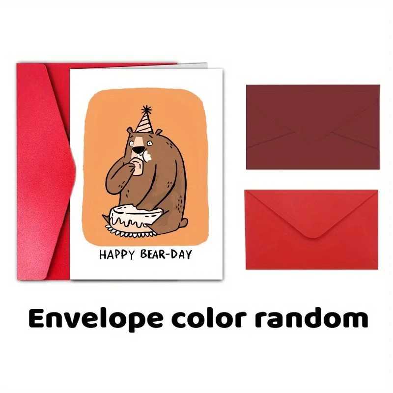 1pc happy bear pun funny happy bear day birthday card special occasion birthday card for friend G251119