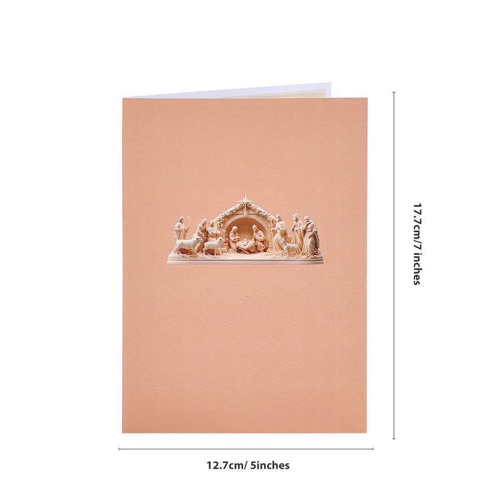 3D Pop-Up Card of Nativity Sculpture G251119