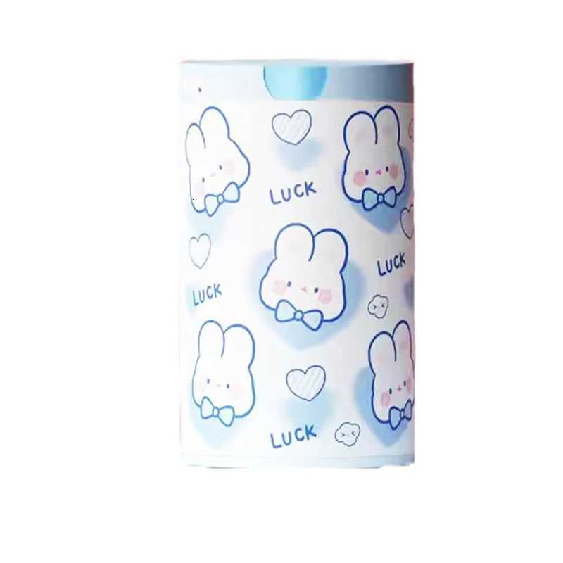 100pcs Blue Heart Bunny Trash Bags - Drawstring Kitchen Garbage Bags Extra Thick Leak-Proof Cute Cartoon Rabbit Design C251119