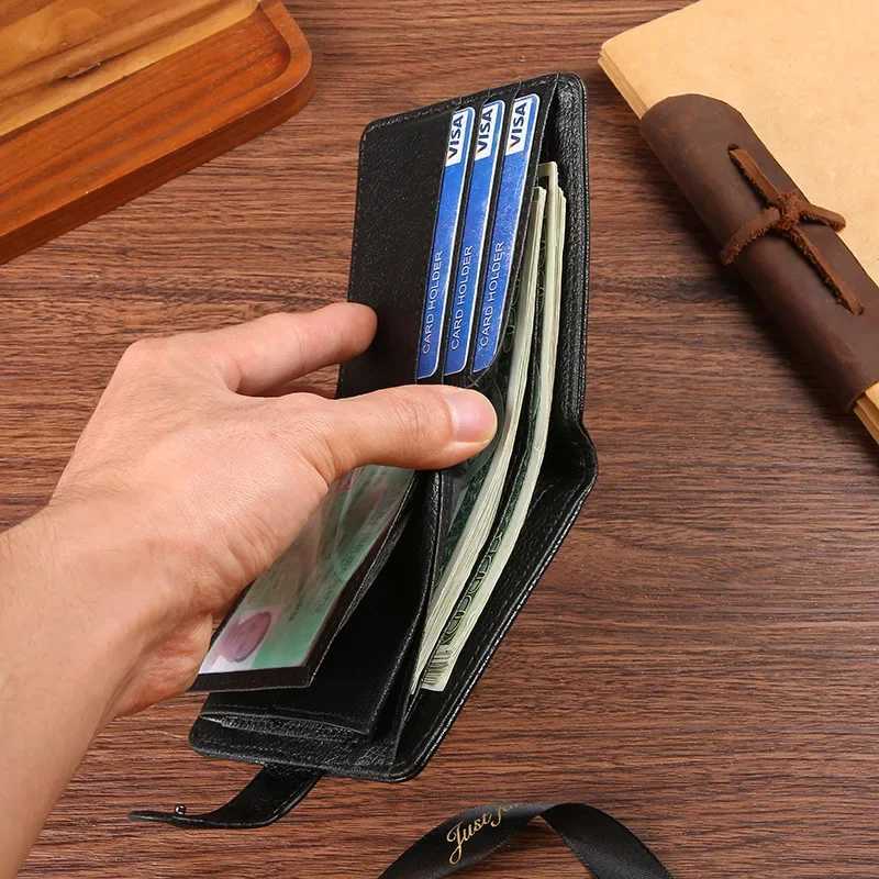 Vintage Wallet For Men Leather Short Hasp Man Wallets Casual Durable Coin Pouch Male Slim Photo ID Card Holders Purse Money ClipT251119