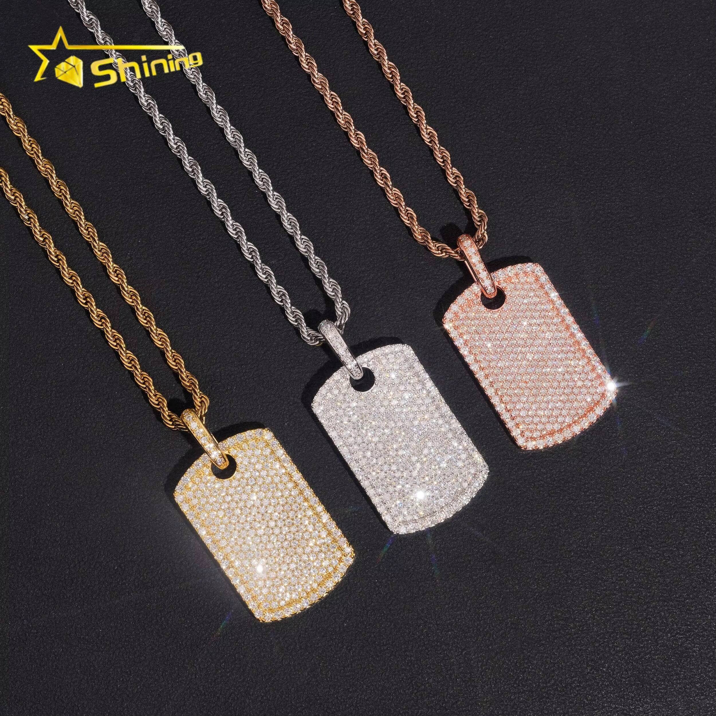 Hot Sale Iced Out GRA Certificated Mens 925 Sterling Silver VVS Moissanite Hip Hop Pendant