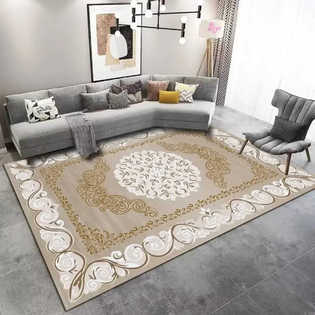 Luxury Rugs and Carpets for Living Room Decoration Elastic Mat Bedroom Carpet Home Decor Non Slip Floor Mats Machine Washable L251119