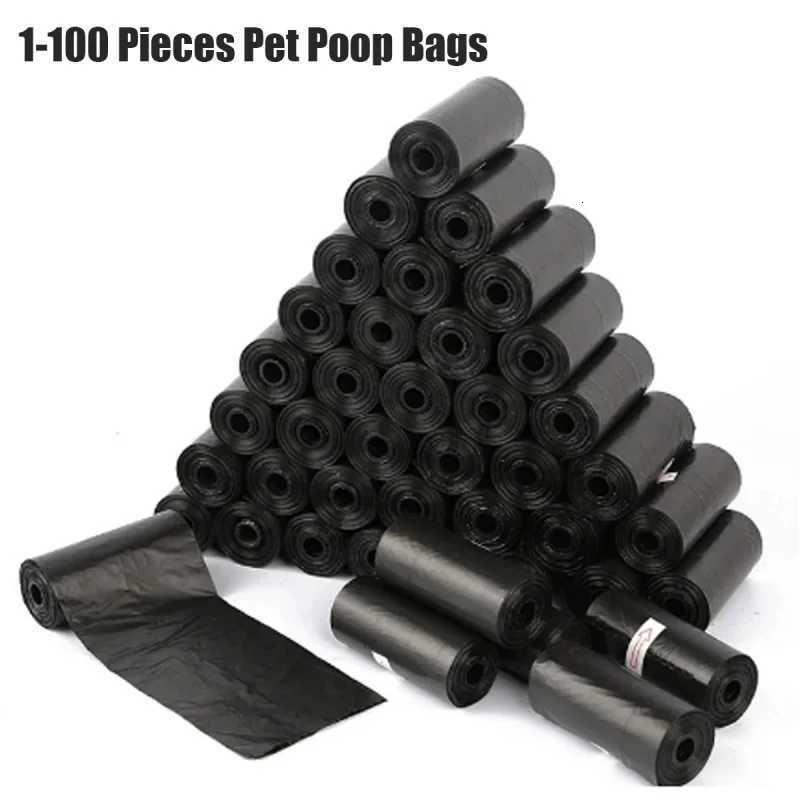 1-100Rolls Dogs Poop Bags Biodegradable Thicken Pets Outdoor Cleaning Poop Bag with Breakpoint Puppy Cat Pooper Scooper Bag Roll C251119