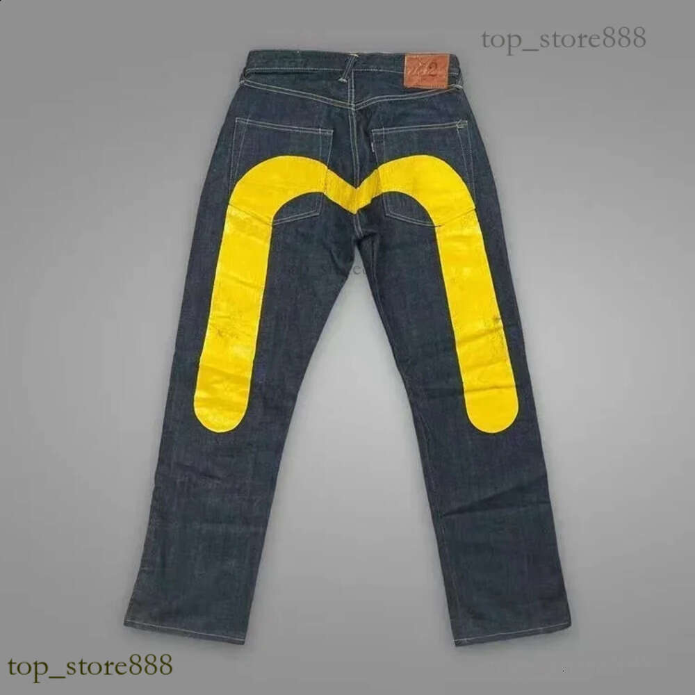 Evi Jeans Print Big M Alphabet Graphic Womens Evisuly Jeans Designer Trouser Graffiti Multi Colors Fashion Y2k Streetwear Denim Pants Tren Brand Evius Jeans D47