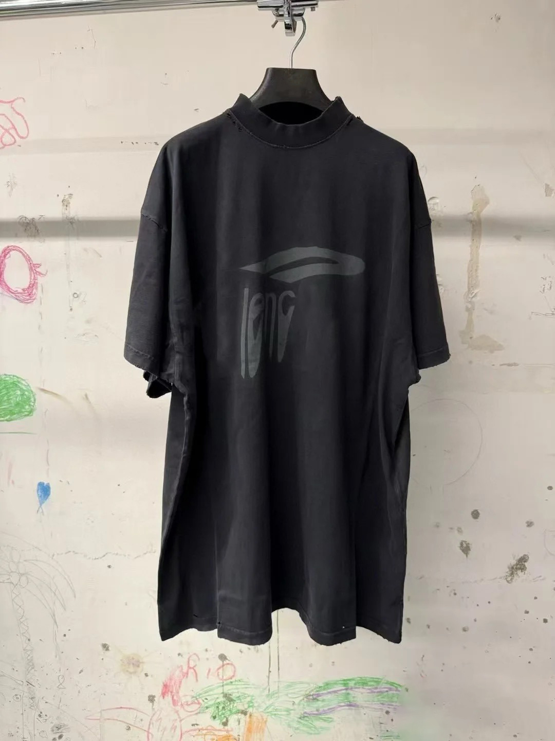 baleniagaa shirts designer men Vintage Military Wash Shirt: Faded Utility Patches, Reinforced Elbows & Post-Apocalyptic Urban Uniform shirts for men designer