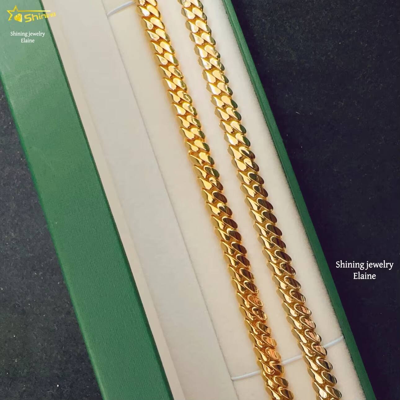 VVS Moissanite Diamond 925 Sterling Silver Iced Out Moissanite Hip Hop Fashion Jewelry Miami 8MM Cuban Link Chain Necklace