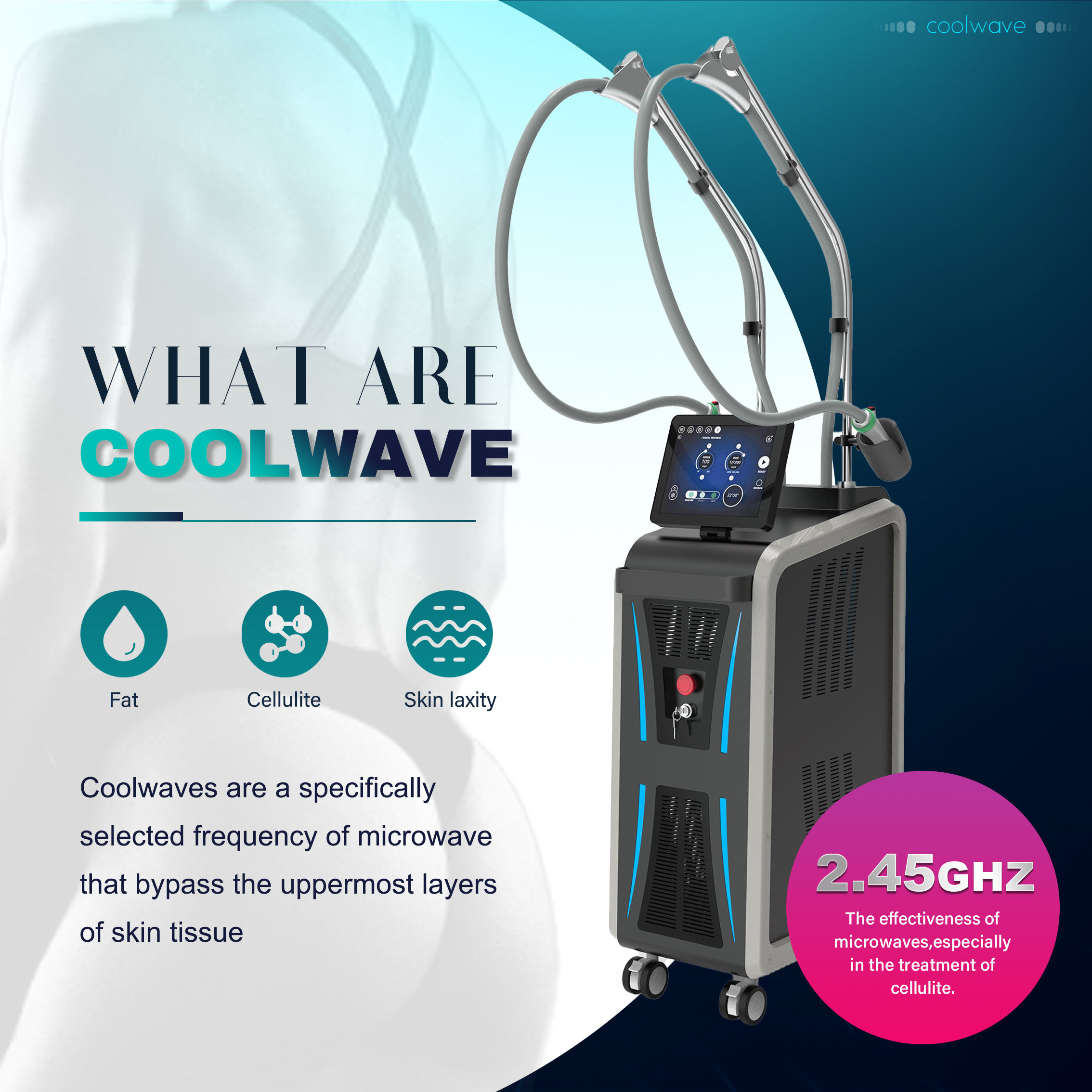 Vertical Onda Pro Coolwave Non Invasive Body Sculpting Slimming Machine Weight Loss Skin Tightening Cryo Therapy Spa Med Use