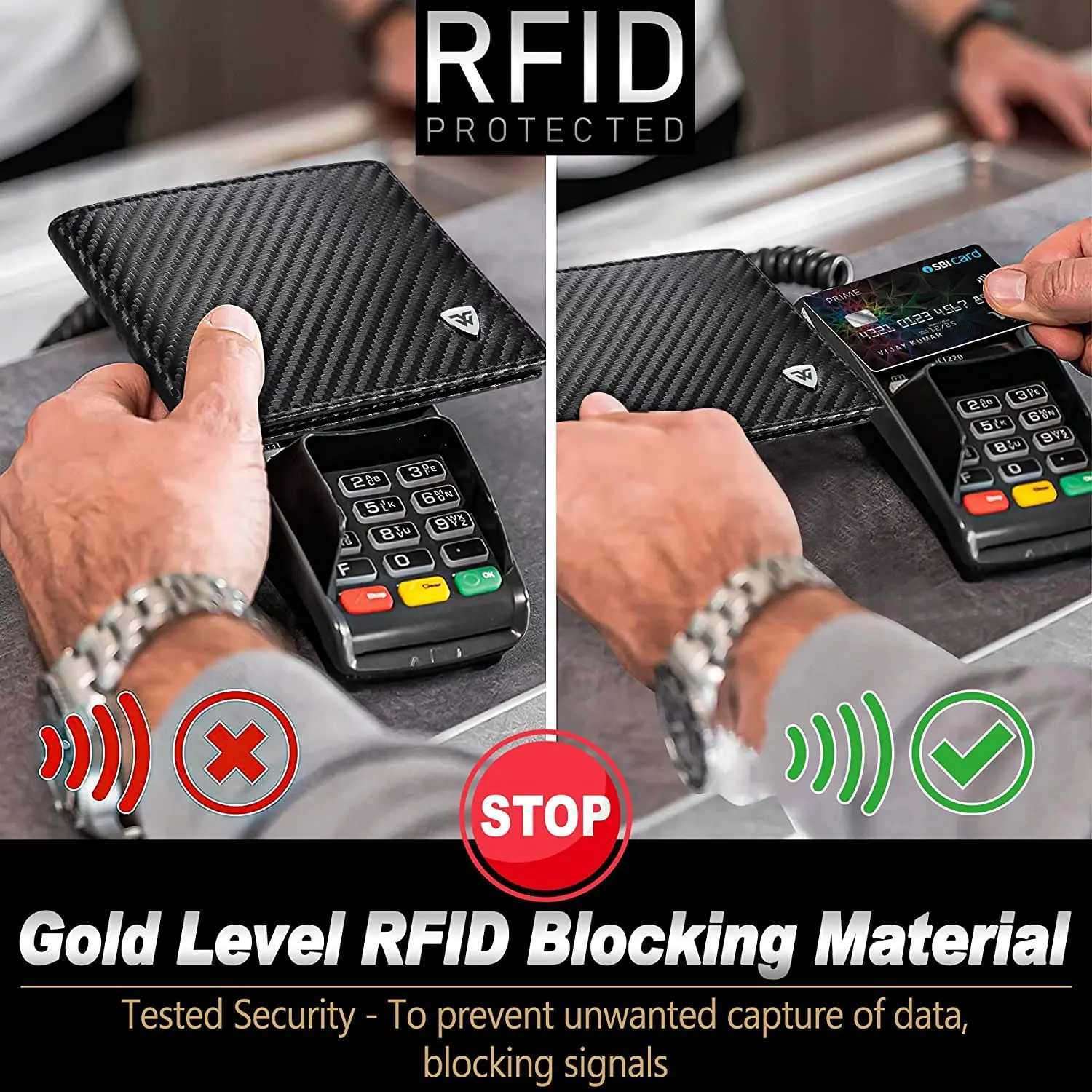 New Business Wallet RFID Blocking Multi Card Slots With Zipper Coin Clip Mens Wallet Fashion Coin PurseT251119