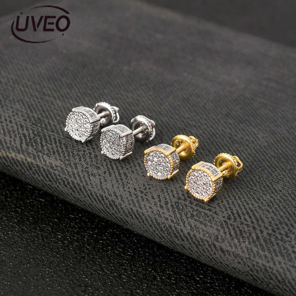 Luxury VVS Ice Moissanite S925 sterling silver stud earrings for men and women Free delivery