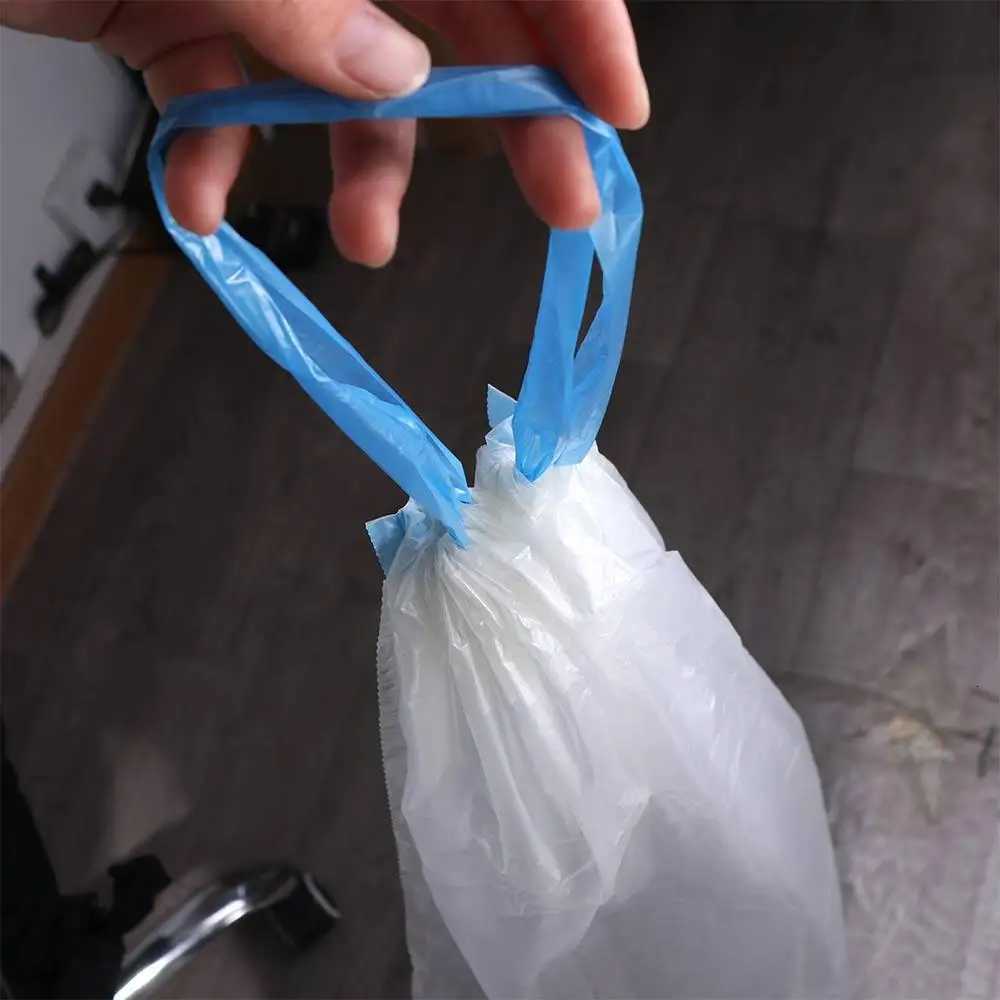 Practical White Cat Litter Box Trash Bag PE with Drawstring Special Cat Litter Bag Pet Poop Trash Bags Pet Cat Poop Bags Home C251119