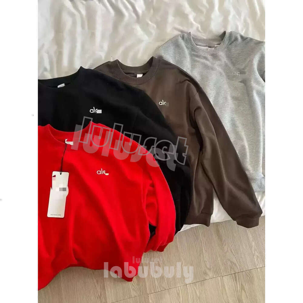 Midnight Black White Red Pink Blue Sweatshirts Sier Chest Loose Yoga alosetism sets Men Casual hoodie alosetism Women clothes alosetism Sweatshirt gym set