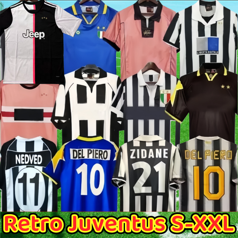 Retro soccer Jerseys KIT DEL PIERO Conte PIRLO Marchisio INZAGHI 92 95 96 97 98 99 01 02 03 04 05 94 95 ZIDANE Maillots DAVIDS BOKSIC shirts