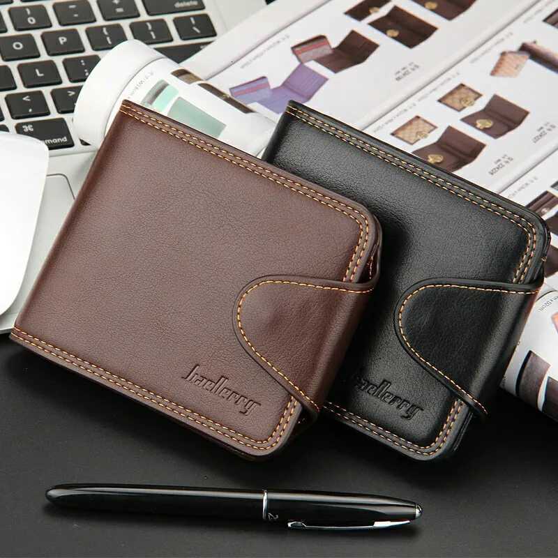 Business and leisure mens wallet horizontal zipper buckle walletT251119