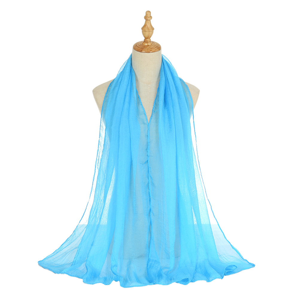 K445 New solid color chiffon scarf four seasons candy color gauze scarf factory wholesale travel sunscreen scarf Yiwu spot