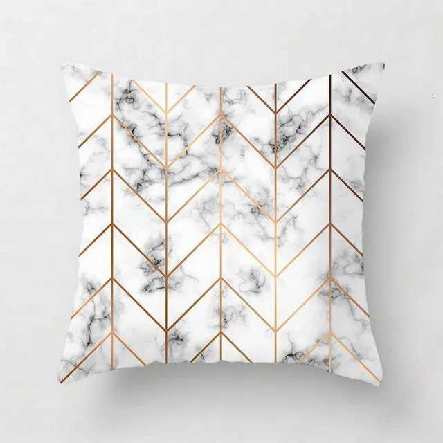 Marble-patterned geometry throw covers with digital printing of short plush fabric Car-shaped sofa cushion Home decorM251119