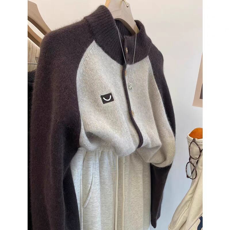 New Fashion Loose Knitted Cardigan for Women Autumn and Winter Stylish Outerwear Sweater Top