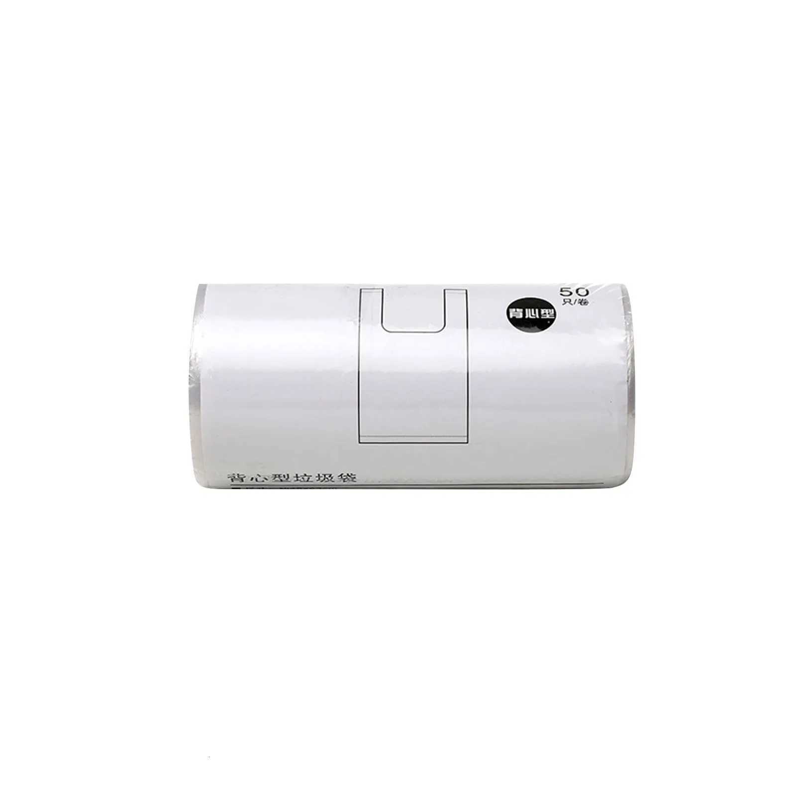 50/100pcs White Plastic Bag Supermarket Grocery Gift Shopping Bag With Handle Vest Bag Kitchen Storage Clean Garbage Bag C251119