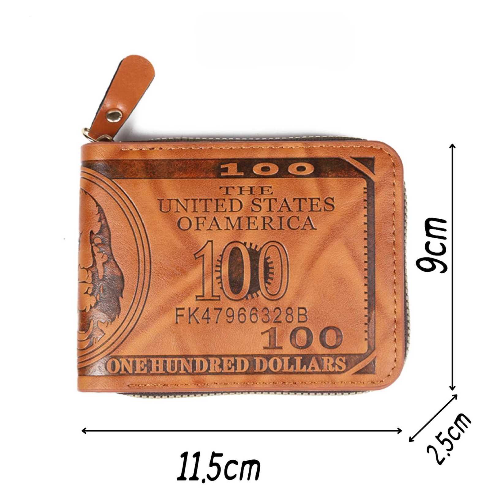 Leather Men Wallet 2024 Dollar Price Wallet Casual Clutch Money Purse Bag Credit Card Holder Fashion New Billetera HombreT251119