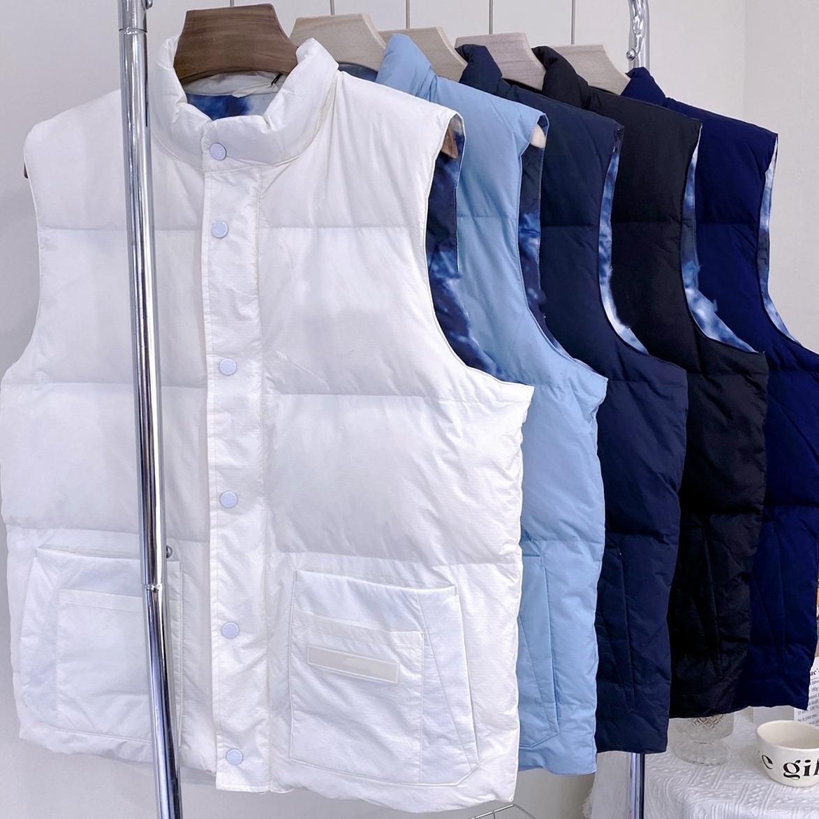 mens gilet body warmer mens jacket puffer vest designer vest mens womens unisex vest Real White Duck Down Fill Wholesale Price canada weste clothing7998s
