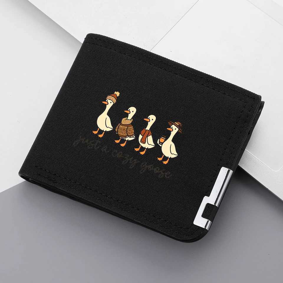 Cute Duck-printed Fashionable Wallet Canvas Coin Wallet Mens Credit Card Holder WalletT251119