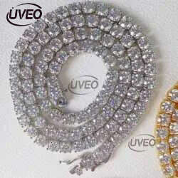 Fashion Jewelry Hip Hop Necklace Pass Dia Tester 5mm Vvs Moissanite Iced Out Tennis Chain for Men Women