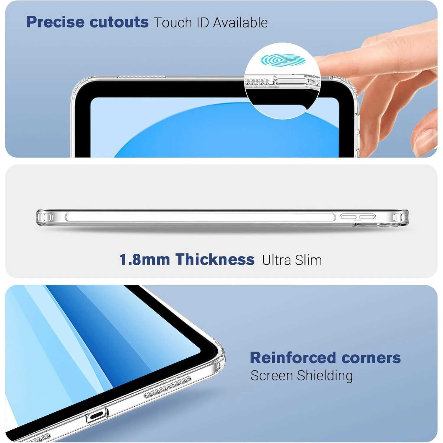 Clear Case for iPad (A16) 11th generation 2025 11 inches/10th generation 2022 10.9 inches lightweight soft TPU protective coverXJ250419