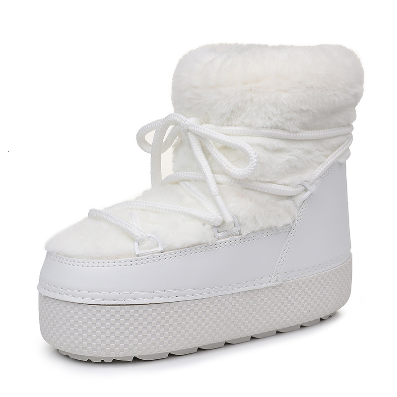 designer shoes Winter New Women's Snow Furry Basic Thick Sole Warm Short Boots with Removable Inner Sock Liner