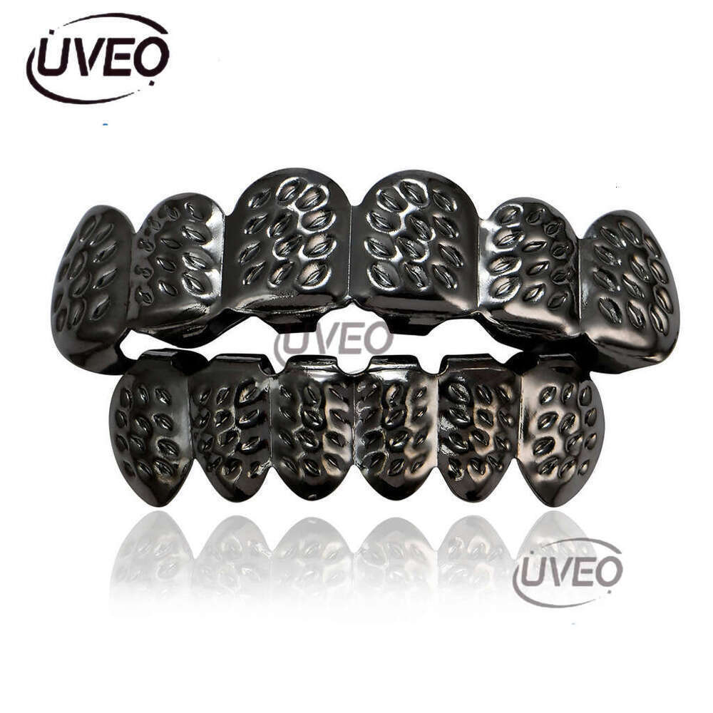 Deluxe hip hop sterling silver carvings, braces, Halloween costumes, men and women Free delivery