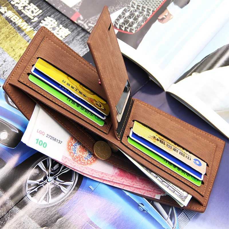 Picture Wallet Fashion Casual Short PU Frosted Multi-Card DIY Wallets Customized Engraving Photo Simple Purse For MenT251119