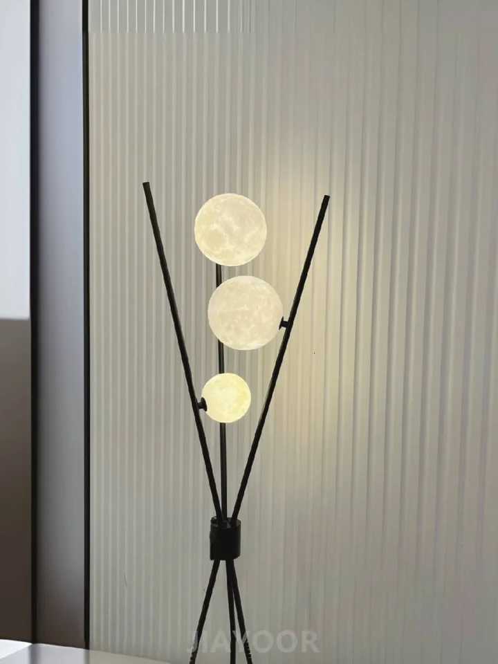 Nordic Living Room Sofa Floor Lamp Modern Moon Standing Lamp Simple Home Decoration Lamp LED Lighting Bedroom Desk Lamp M251119