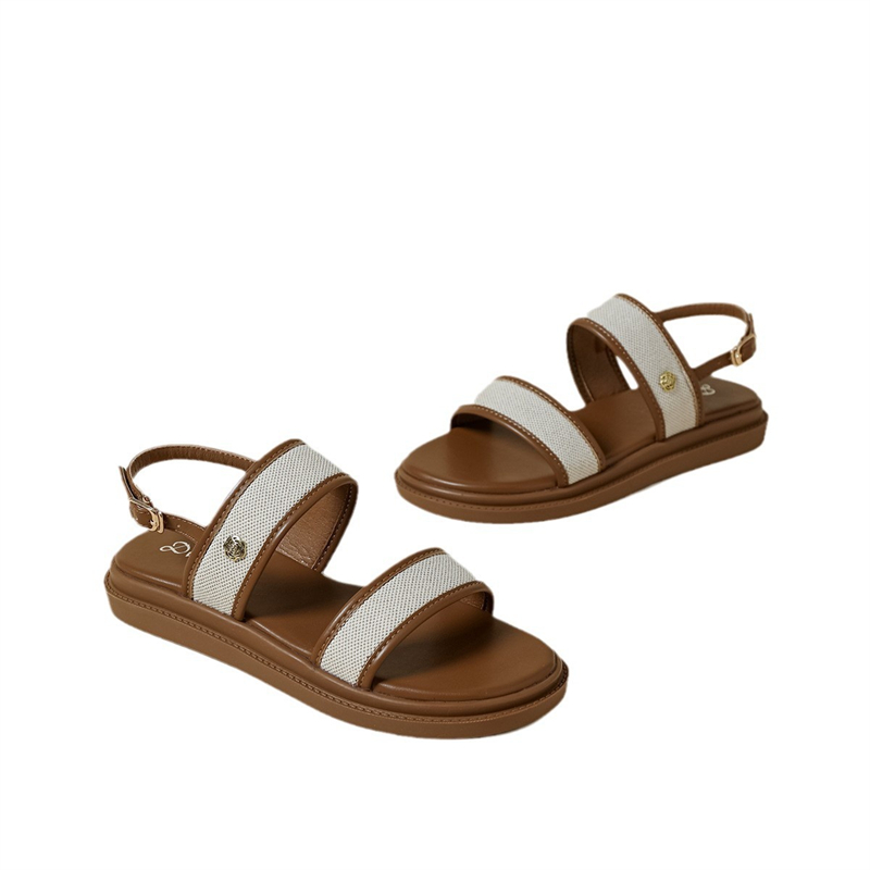 free shipping designer Sandals fashionable shoes women's summer black Low Heel Bohemian slipper