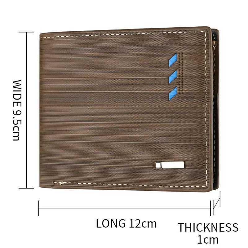 Hot Sale Mens Leather Wallet Credit Card Holder Simple Design Purse For MaleT251119