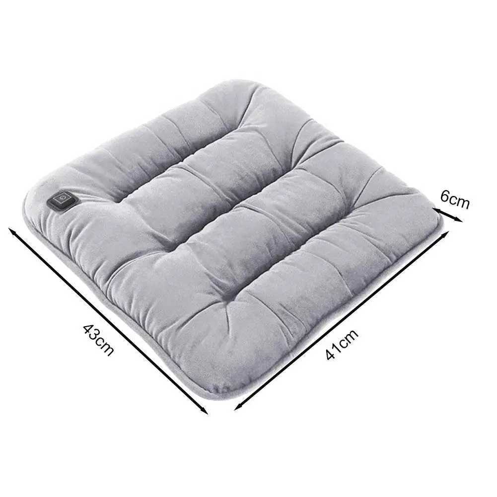 Car Heated Seat Cushion Graphene Winter Plush Seat Cushion 12V Car Universal USB Electric Heating Single-chip Pad AccessoriesM251119