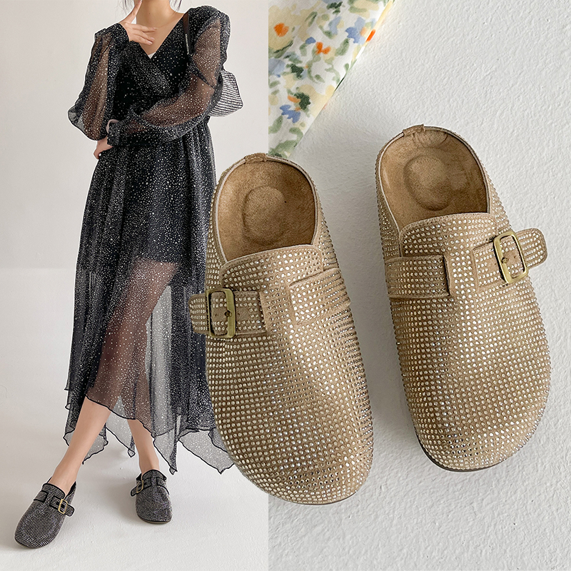Women Slippers Crystal Chunky Outdoors Shoes for Women Summer House Luxury Beach Designer Sandals Slides Women Zapatos De Mujer