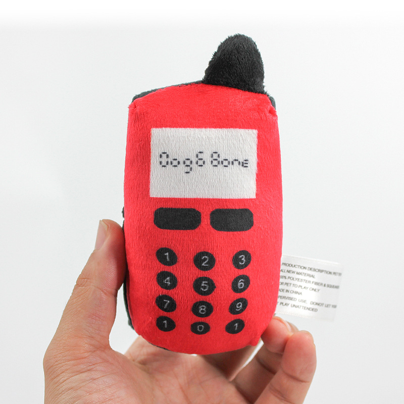 3 Pack Tough Dog Toys Stuffed Squeaky Dog Toys Mobile Phone Plush Dog Chew Toy,Satisfy Natural Chewing Instincts Puppy Toys for Small Medium Large Dog