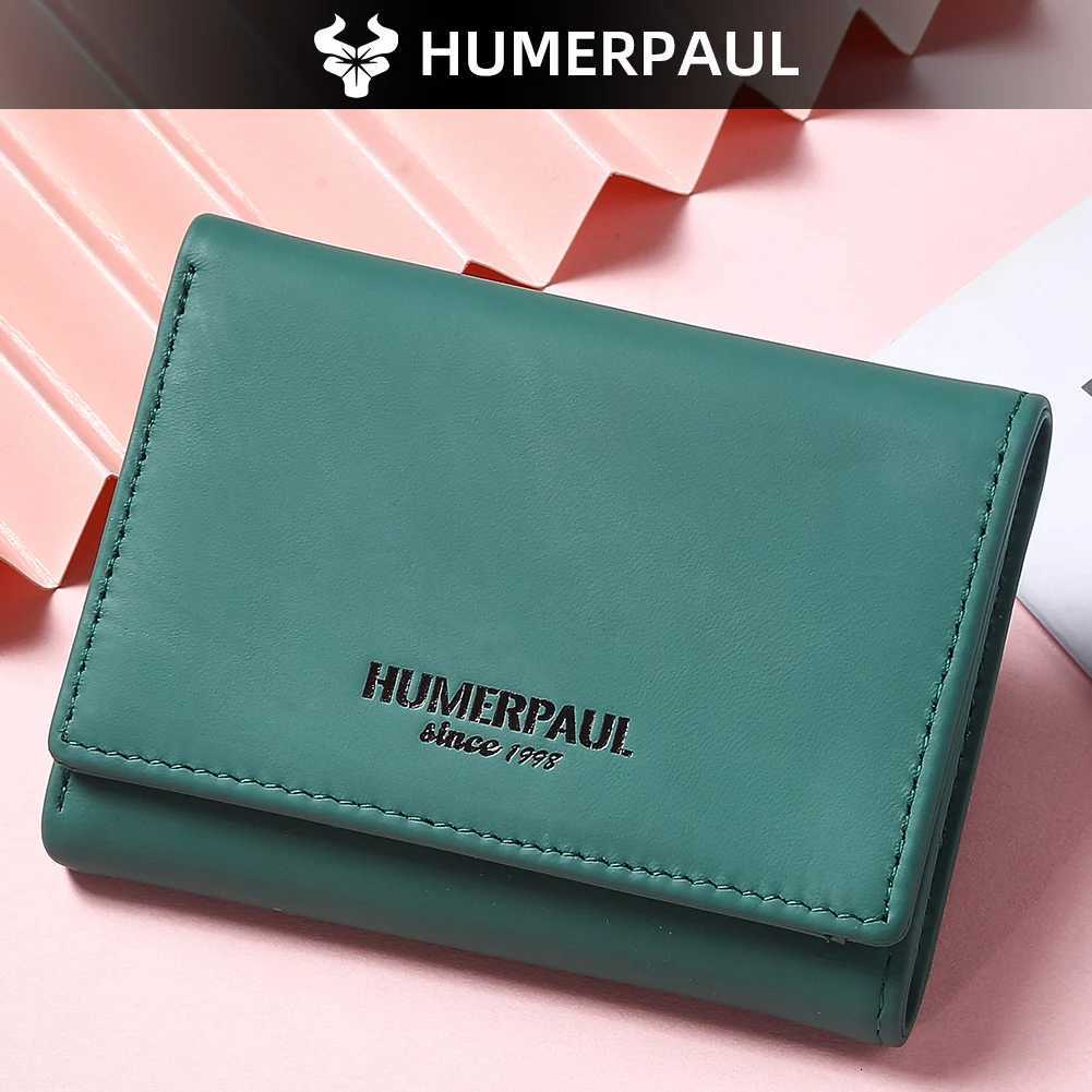 Genuine Leather Womens RFID Wallet With Coin Pocket Short Trifold Wallets Small Zipper Clutch With Card Holders Female PurseT251119