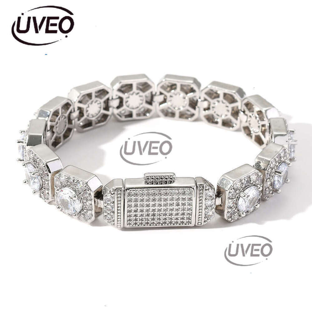 Designer luxury 13mm flip cap buckle rock sugar Ice out VVS Moissamite bracelet for men and women Free delivery