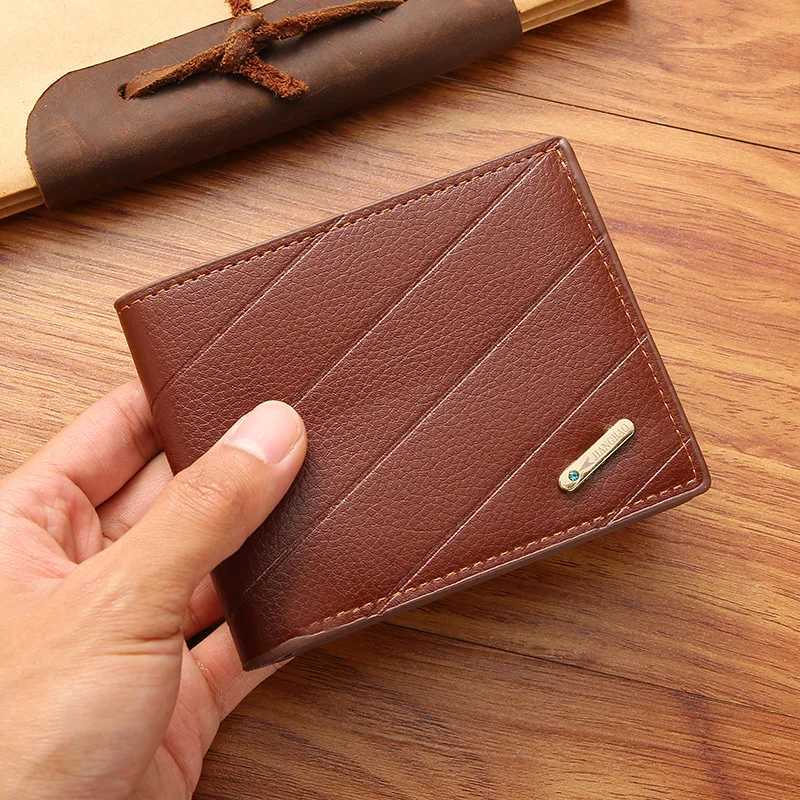 High Brand Casual Men Wallets Leather Short Coin Purse New Design Multi Card Wallet Youth Thin Soft Leather Clutch WalletsT251119