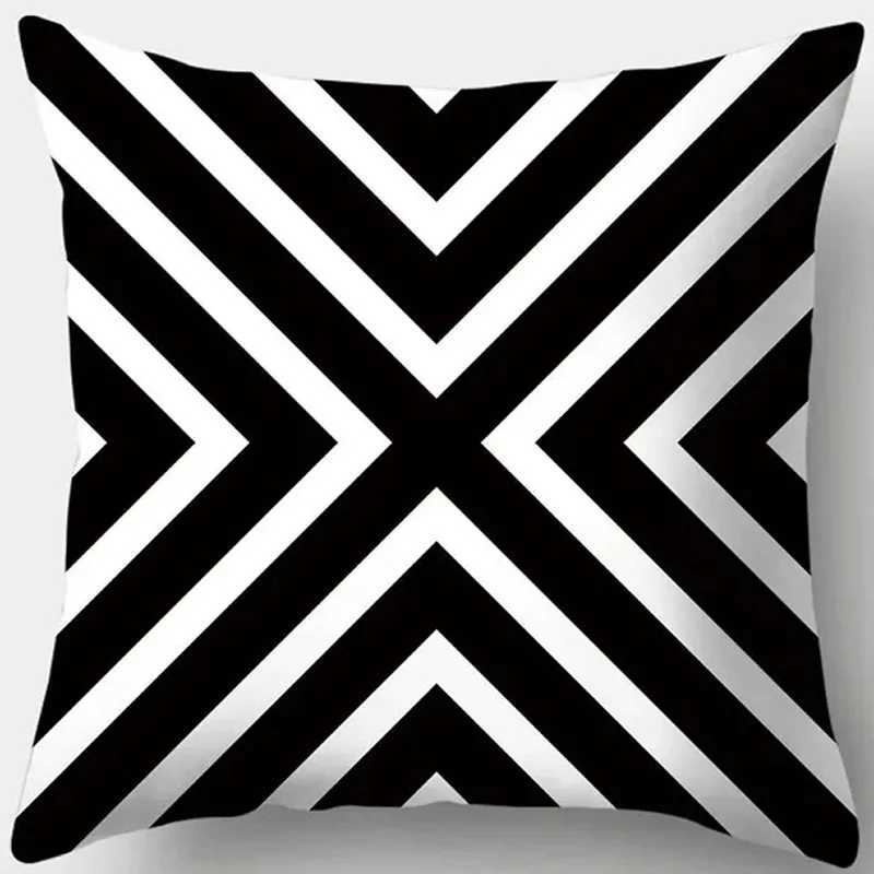 Home Decor Geometric Pattern Black White Covers Pattern Cushion Cover Suitable for Sofa Bedroom Car CoverM251119