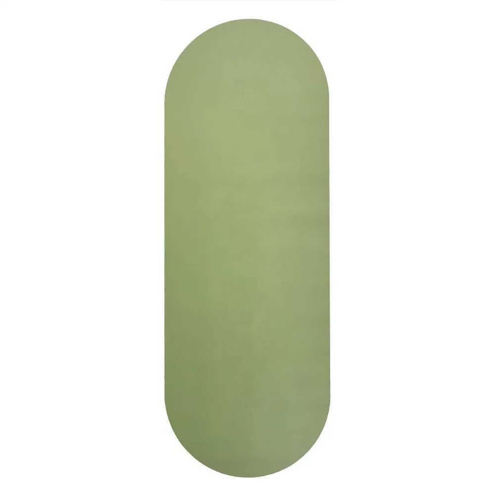 Hot PU yoga mat round oval Pilates curve rubber arch shaped pill Su shaped sweat coated sports fit pad.XJ250419
