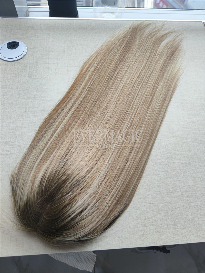 New Coming Stock Human Hair pieces Lace Front Mono Base Toppers Toupee for Alopecia hair loss Thinning Women