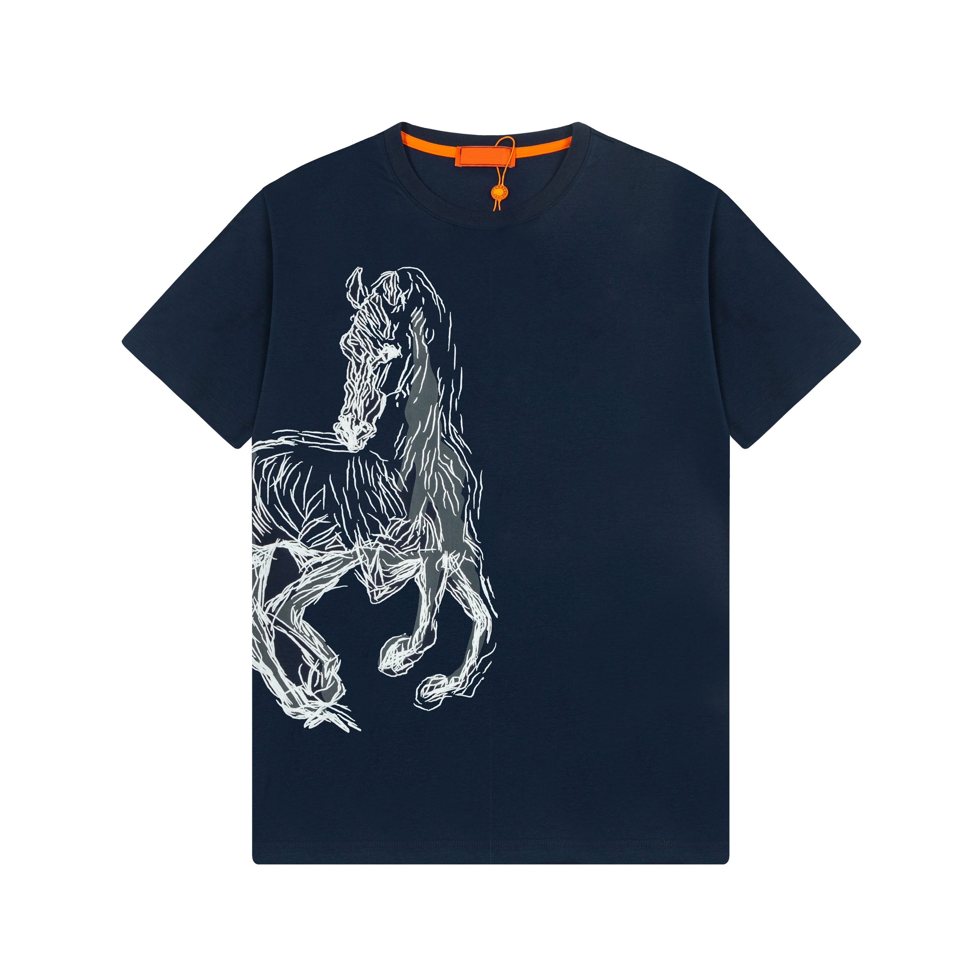 designer t shirt dress Men's Designer Cotton T-Shirt - Street Fashion Printed Short Sleeve Shirts in White & Black