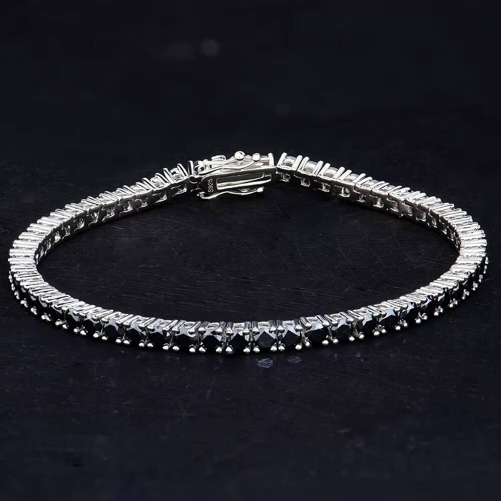 Classic Tennis Chain 925 Sterling Silver Hiphop Jewelry VVS Multiple Colors Moissanite Tennis Chain Necklace