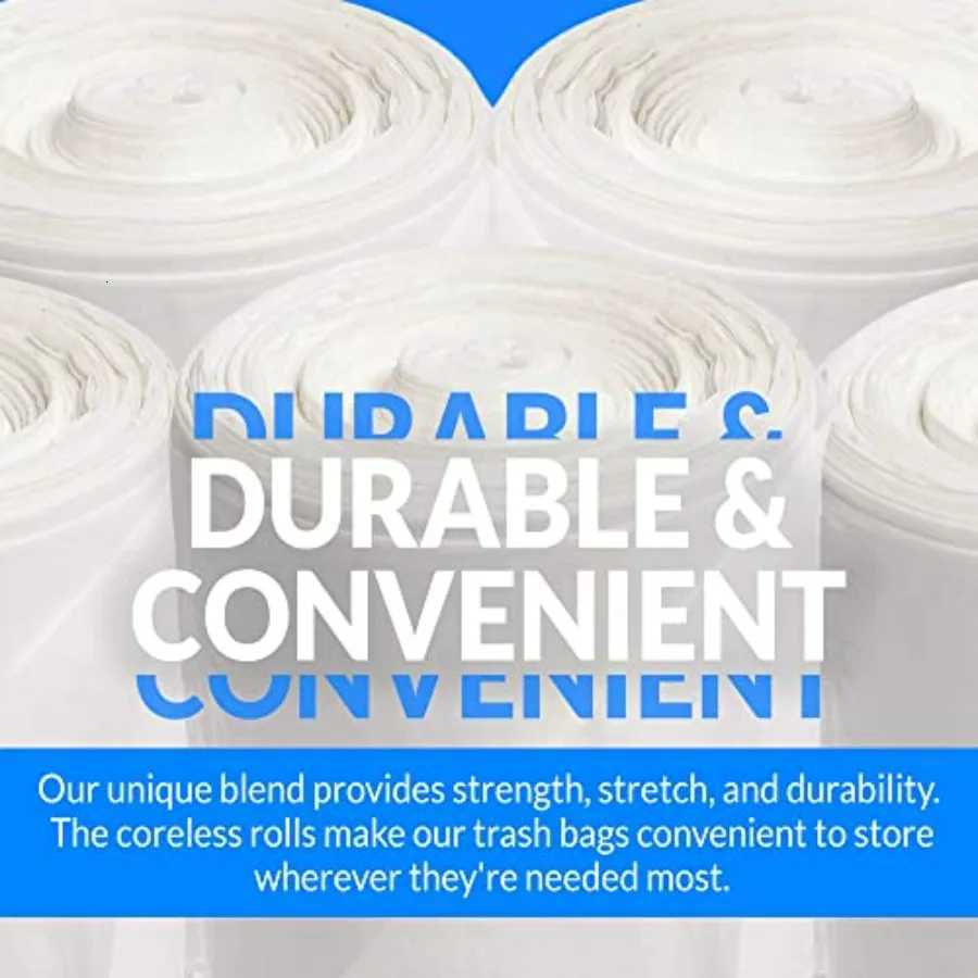 SuperValue 33 Gallon Trash Bags 50 Count Made in USA Heavy Duty Clear MultiUse Garbage Bags for Household Waste Disposal Large C251119