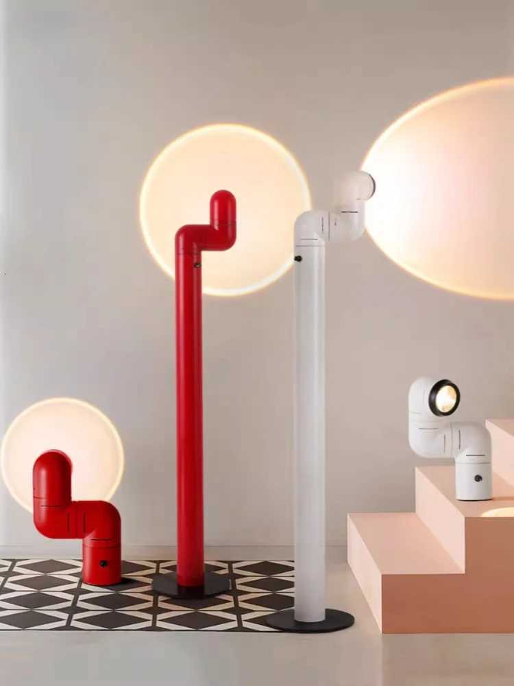 Spanish Space Age floor lamp Designer Replica Red White Water Pipe Standing Lamp For Living Room Sofa Bedroom Room Decoration M251119